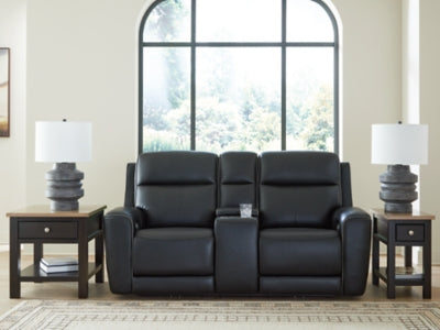 5Z-Relaxation Power Reclining Loveseat with Console - galleria furniture outlet