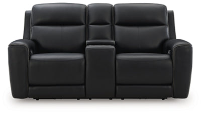 5Z-Relaxation Power Reclining Loveseat with Console - galleria furniture outlet