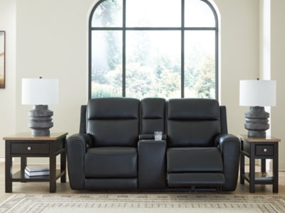 5Z-Relaxation Power Reclining Loveseat with Console - galleria furniture outlet