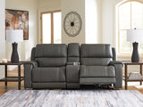 5Z - Pittson Power Reclining Sectional Loveseat with Console