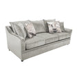 Sylvie Sofa W/4 Accent Pillows-Lush Silver Gray