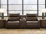 ModZ Power Reclining Sectional Loveseat with Audio Console