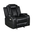 Orion Ii Glider Recliner W/ Pwr Fr & Hr-Black