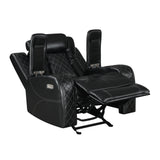 Orion Ii Glider Recliner W/ Pwr Fr & Hr-Black