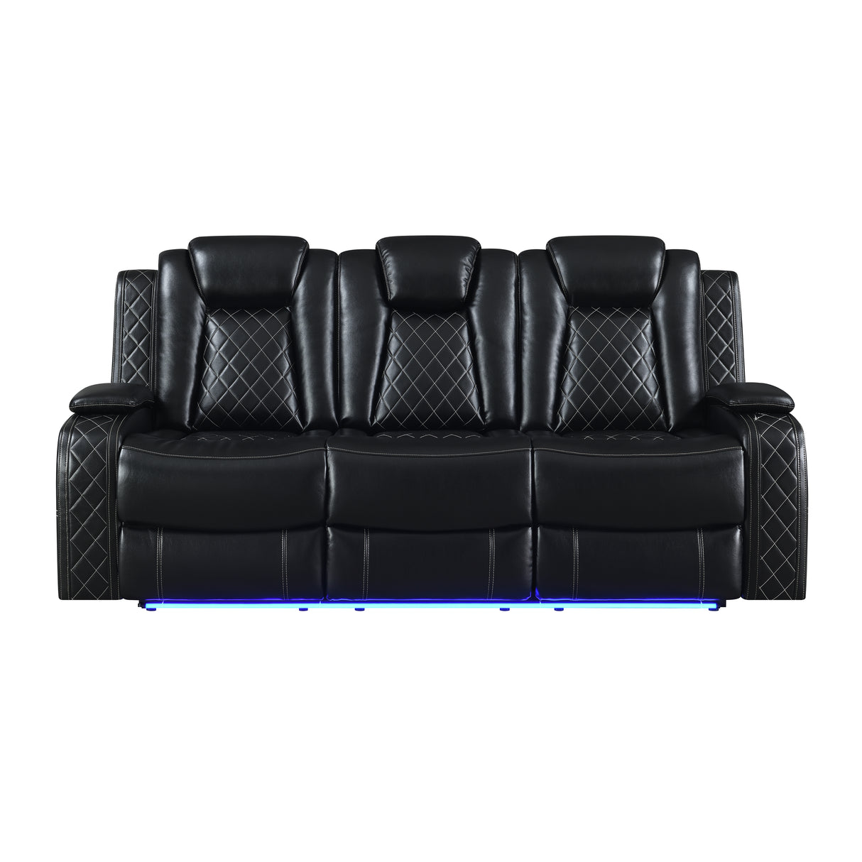 Orion Ii Sofa W/Dual Recliner-Black