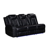 Orion Ii Laf Sofa W/Dual Recliner-Black