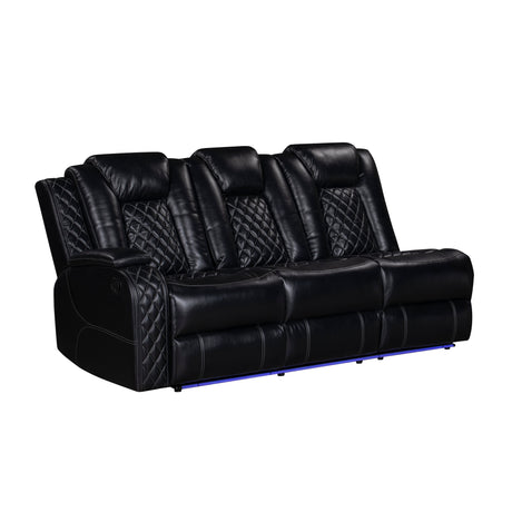 Orion Ii Laf Sofa W/Dual Recliner-Black