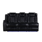 Orion Ii Laf Sofa W/Dual Recliner-Black