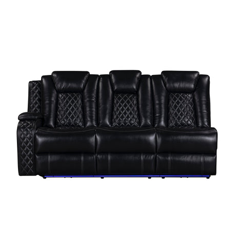 Orion Ii Laf Sofa W/Dual Recliner-Black
