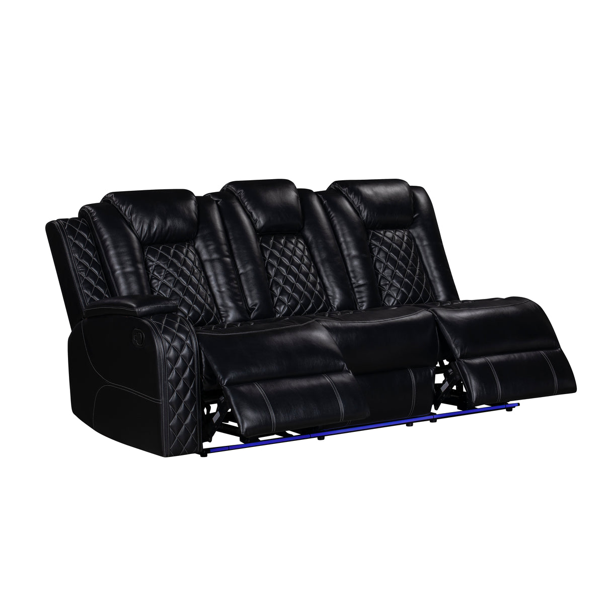 Orion Ii Laf Sofa W/Dual Recliner-Black
