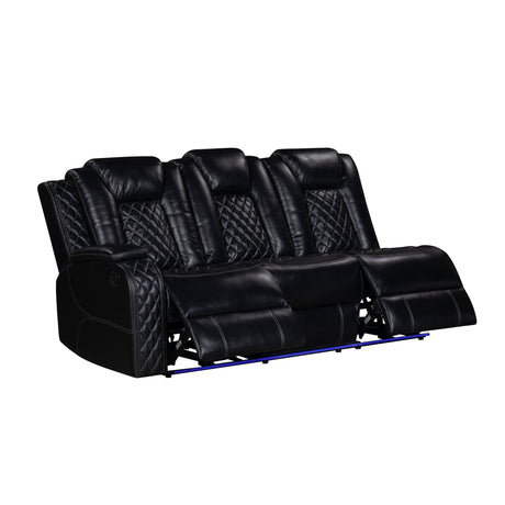 Orion Ii Laf Sofa W/Dual Recliner-Black