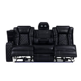 Orion Ii Laf Sofa W/Dual Recliner-Black