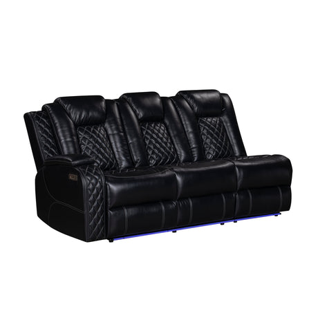 Orion Ii Laf Sofa W/Pwr Fr & Hr-Black