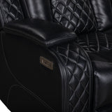 Orion Ii Laf Sofa W/Pwr Fr & Hr-Black