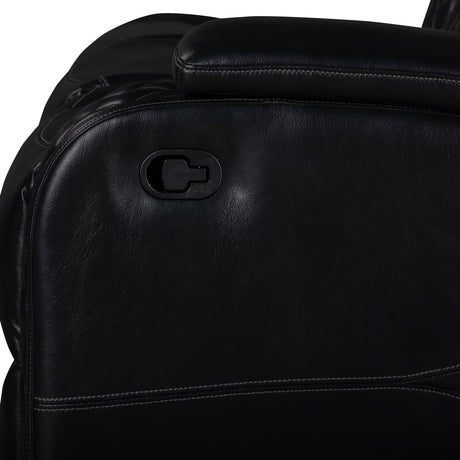 Orion Ii Raf Console Loveseat W/1 Recliner-Black