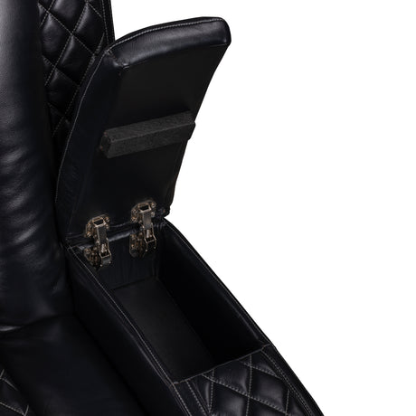 Orion Ii Raf Console Loveseat W/1 Recliner-Black