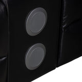 Orion Ii Raf Console Loveseat W/1 Recliner-Black