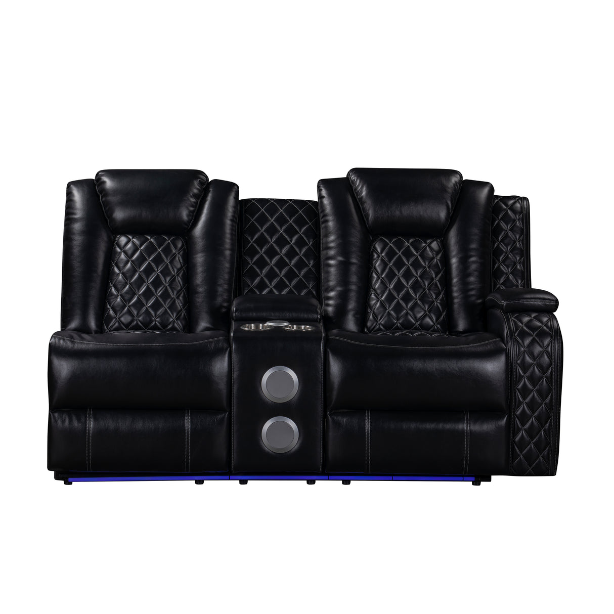 Orion Ii Raf Console Loveseat W/ Pwr Fr & Hr-Black