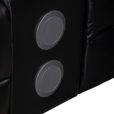 Orion Ii Raf Console Loveseat W/ Pwr Fr & Hr-Black