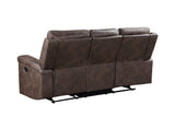 Quade Sofa W/Dual Recliner-Mocha