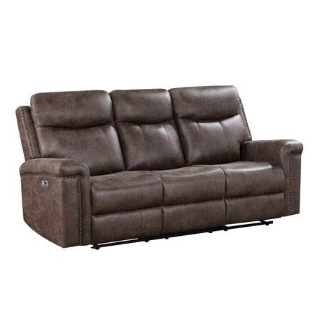 Quade Sofa W/Pwr Fr-Mocha