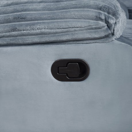 Willow Console Loveseat W/ Dual Recliners-Gray