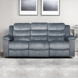 Willow Sofa W/Dual Recliner-Gray