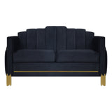 Empire Lighted Loveseat-Black