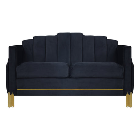 Empire Lighted Loveseat-Black