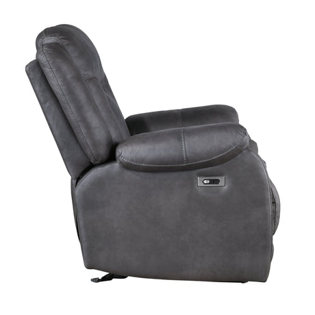 Morello Glider Recliner W/Pwr Fr- Gray