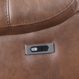 Morello Console Loveseat W/Pwr Fr-Brown