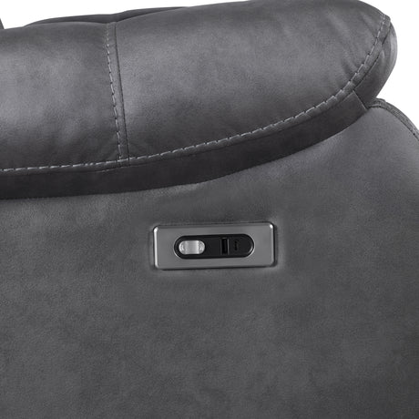 Morello Console Loveseat W/Pwr Fr-Gray