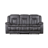 Morello Sofa W/Dual Recliner- Gray