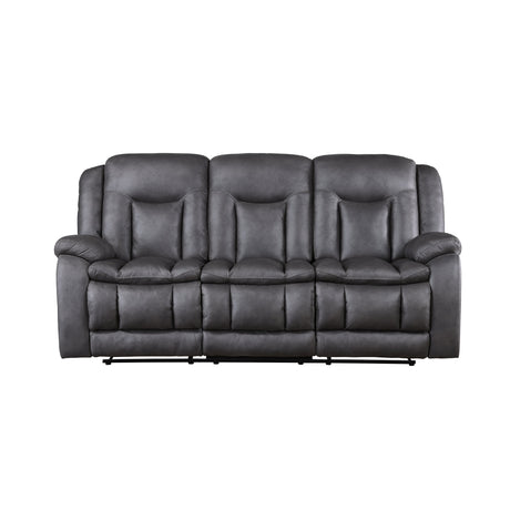 Morello Sofa W/Dual Recliner- Gray