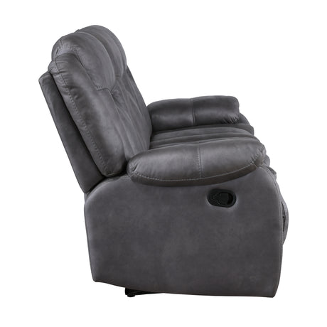 Morello Sofa W/Dual Recliner- Gray