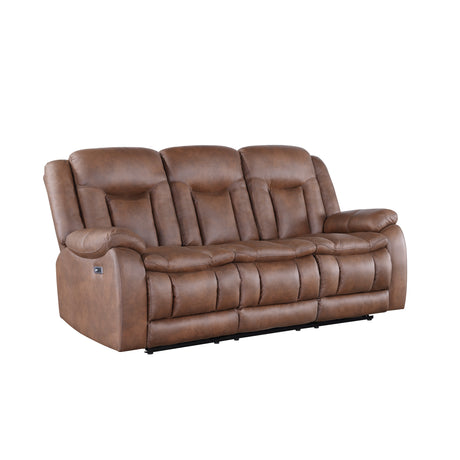 Morello Sofa W/Pwr Fr- Brown
