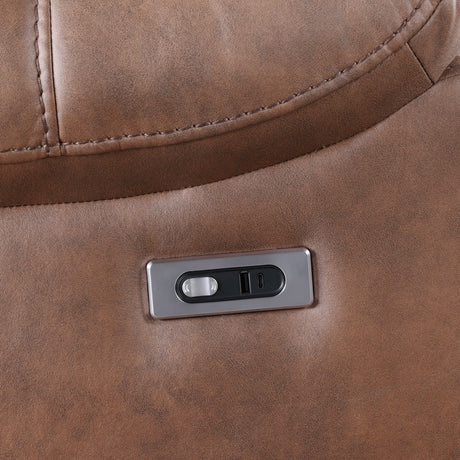 Morello Sofa W/Pwr Fr- Brown