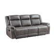 Enzo Sofa W/Dual Recliner- Gray