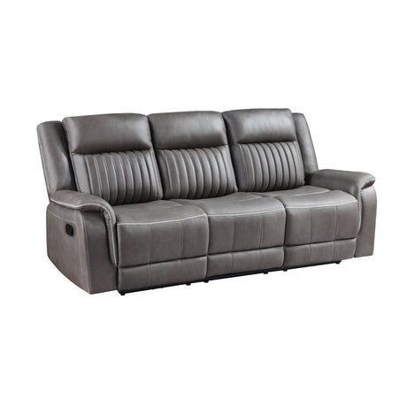 Enzo Sofa W/Dual Recliner- Gray