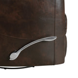 Takami Swivel Recliner-Brown Vegan Leather