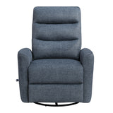 Takami Swivel Recliner-Blue Poly