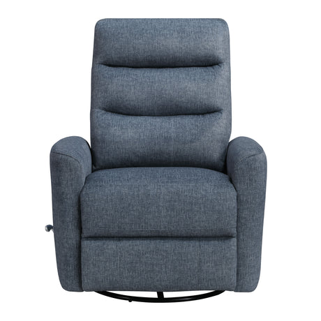 Takami Swivel Recliner-Blue Poly