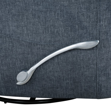 Takami Swivel Recliner-Blue Poly