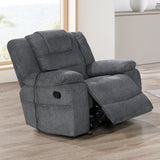 Redondo Glider Recliner W/Heat And Massage-Dk Gray