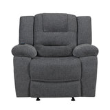 Redondo Glider Recliner W/Heat And Massage-Dk Gray
