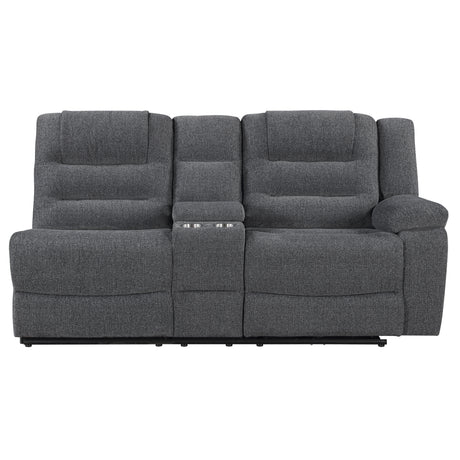 Redondo Raf Console Loveseat W/1 Recliner-Dk Gray