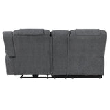 Redondo Raf Console Loveseat W/1 Recliner-Dk Gray