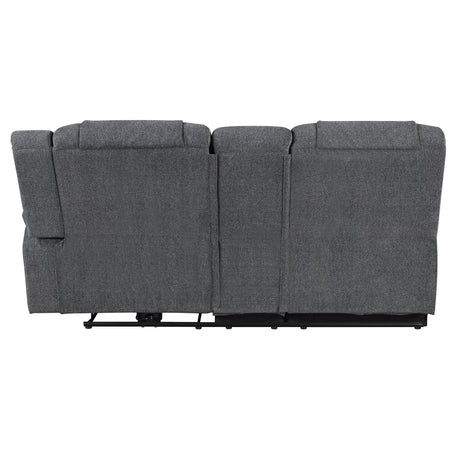 Redondo Raf Console Loveseat W/1 Recliner-Dk Gray