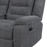 Redondo Raf Console Loveseat W/1 Recliner-Dk Gray