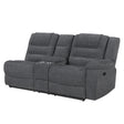 Redondo Raf Console Loveseat W/1 Recliner Pwr Fr-Dk Gray